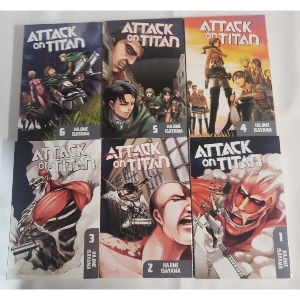 Attack On Titan Volumes 1 2 3 4 5 6 by Hajime Isayama Kodansha English Manga